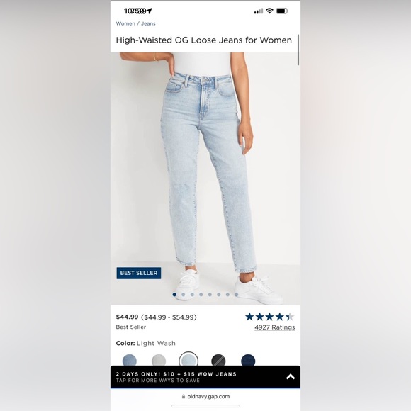 OG Mom Jean- old navy size 8 - Picture 2 of 2